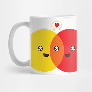 Cute Colorful Valentines Day Venn Diagram Mug